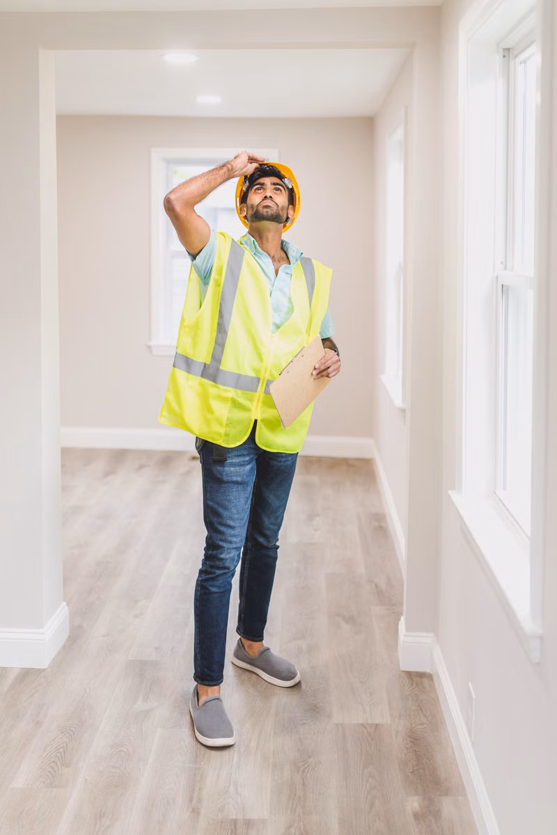 Contractor reviewing finished renovation details in Boston